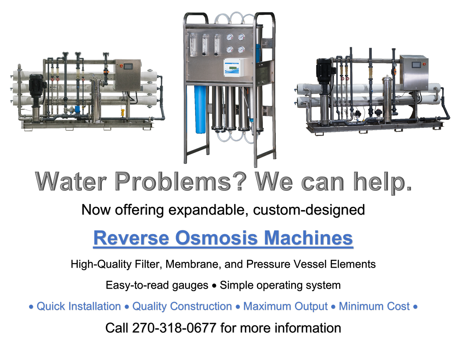 reverse osmosis machine ad
